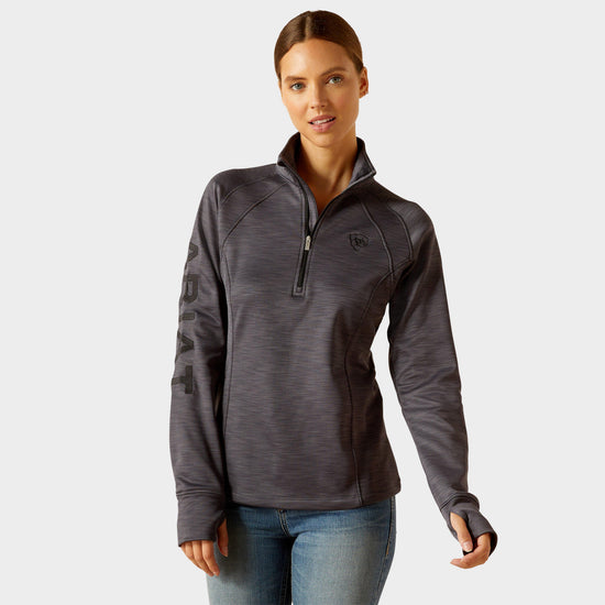 Womens Tek Team 1/2 Zip Sweatshirt Ebony