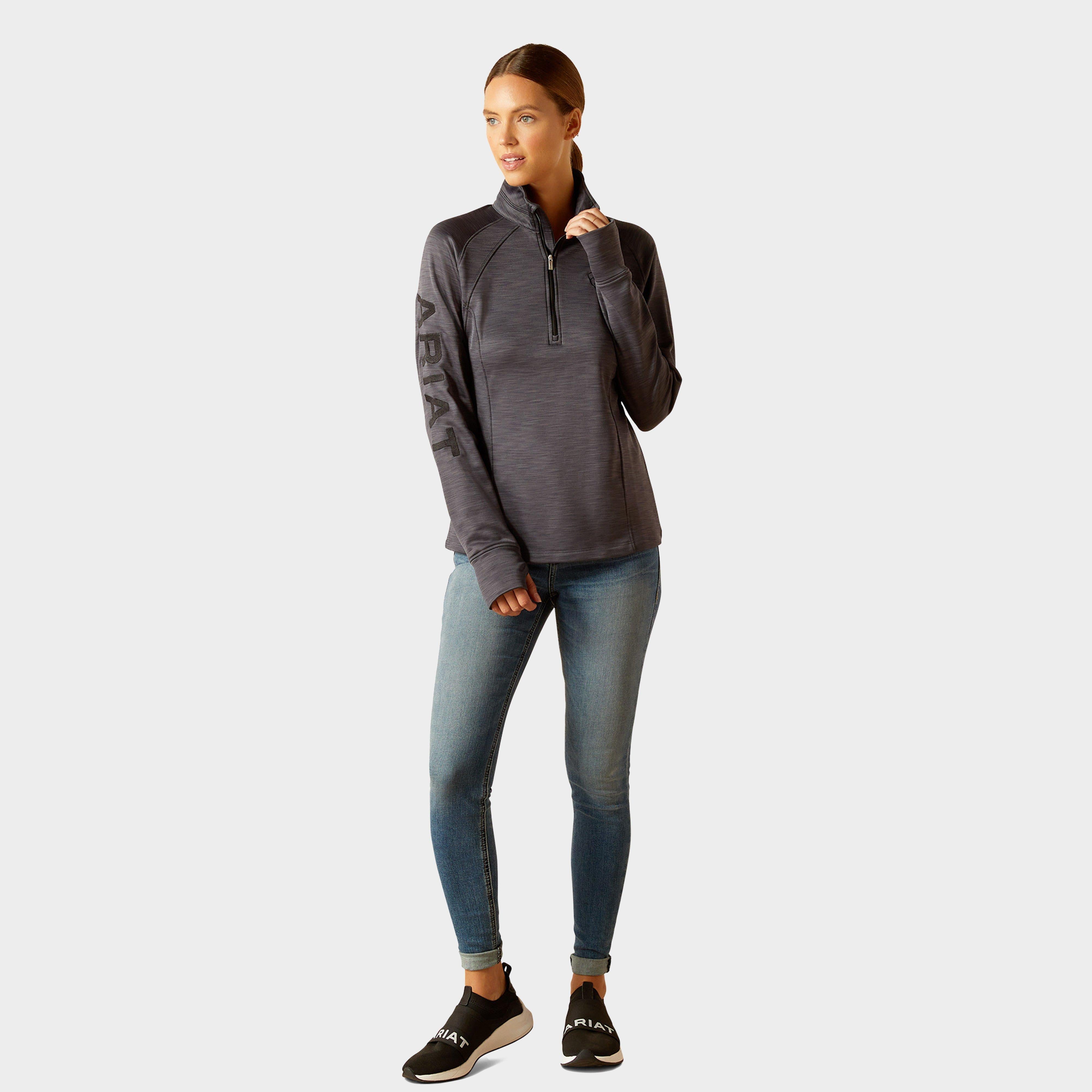 Womens Tek Team 1/2 Zip Sweatshirt Ebony