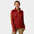 Womens Tek Team 1/2 Zip Sweatshirt Fired Brick