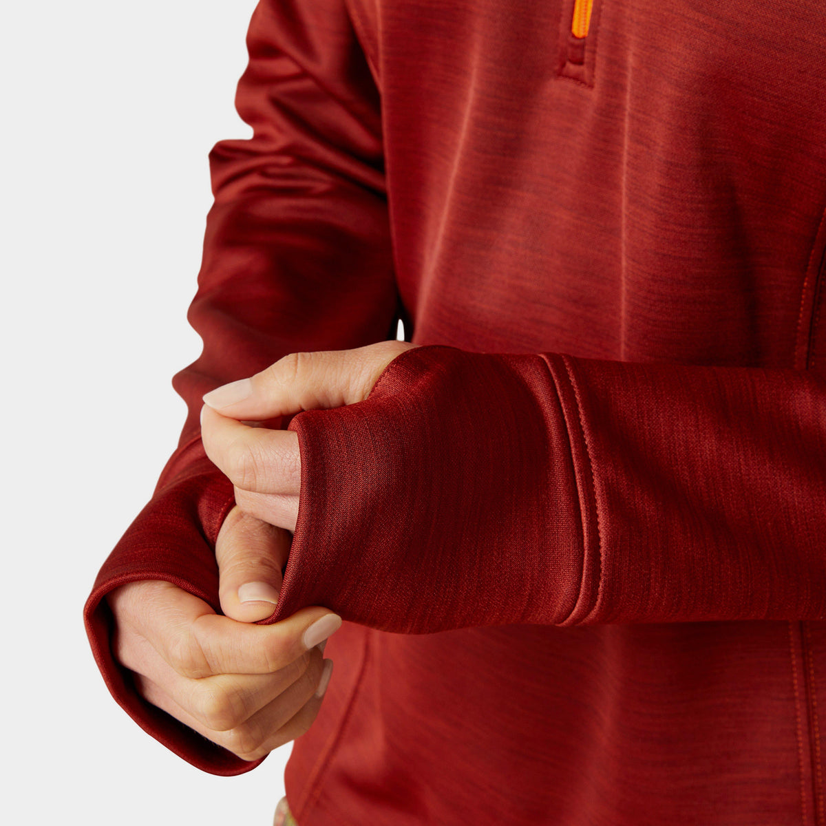 Womens Tek Team 1/2 Zip Sweatshirt Fired Brick