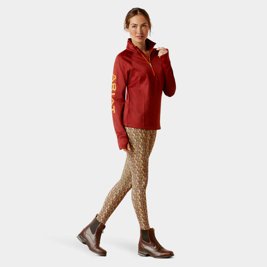 Womens Tek Team 1/2 Zip Sweatshirt Fired Brick