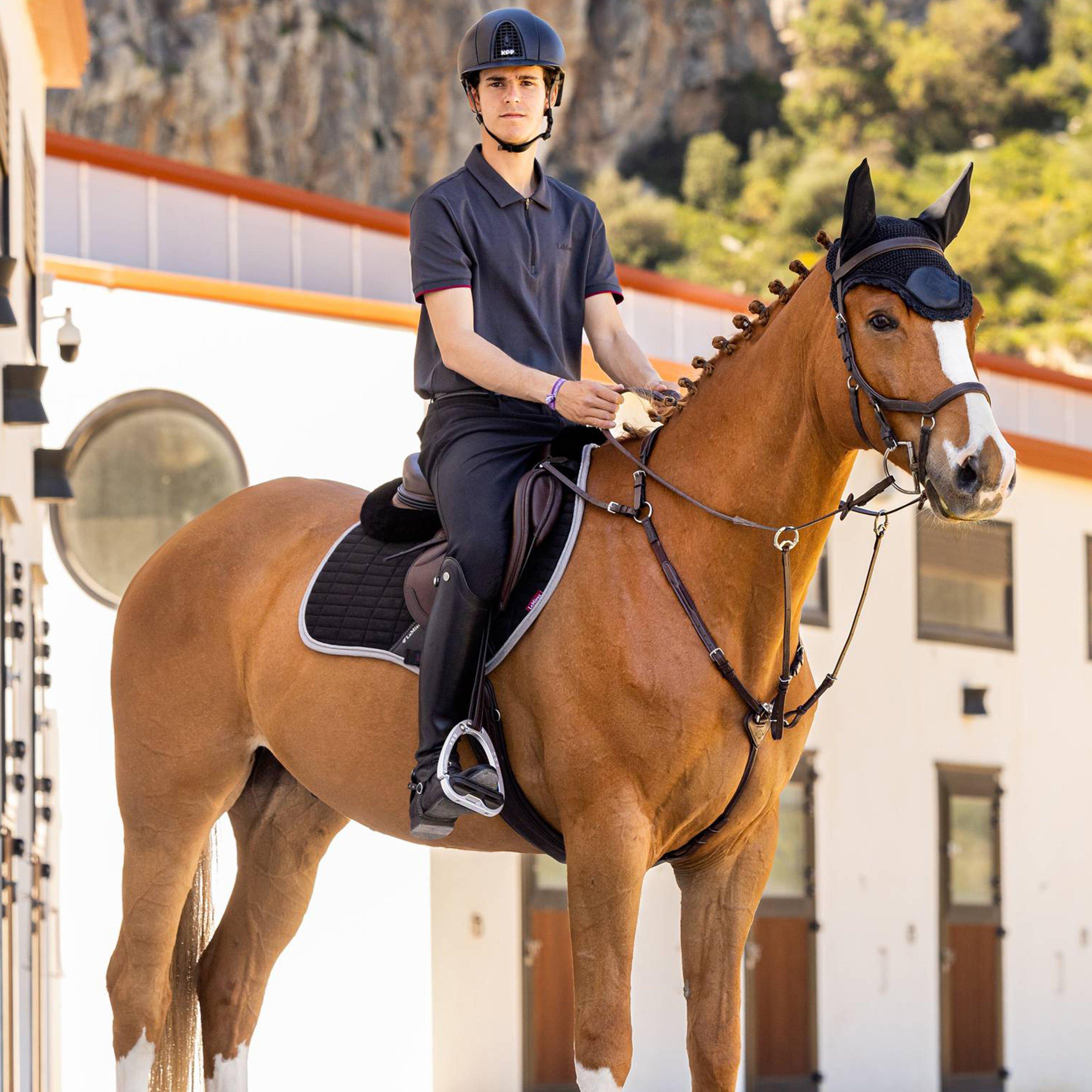 Mens Elite Zip Polo Shirt Charcoal