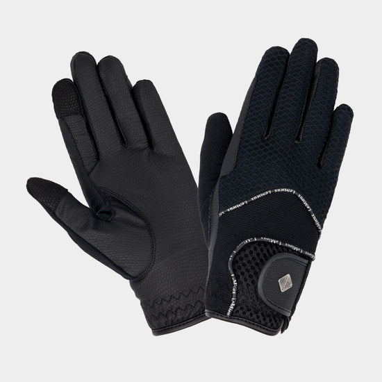 3D Mesh Riding Gloves Black