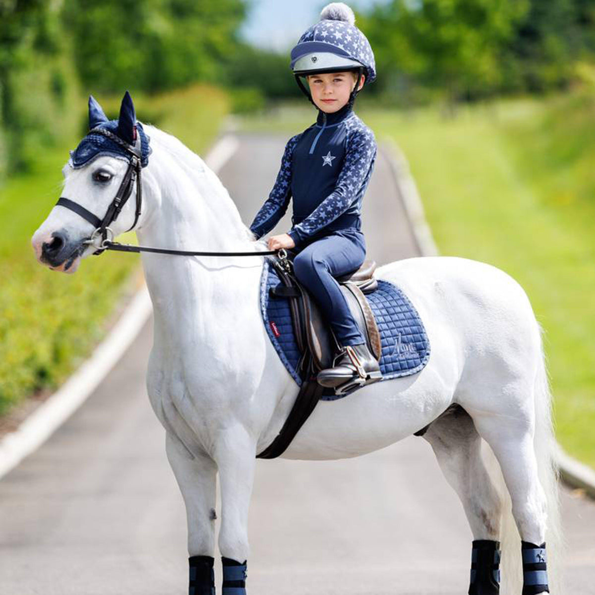 Mini Hat Silk Indigo