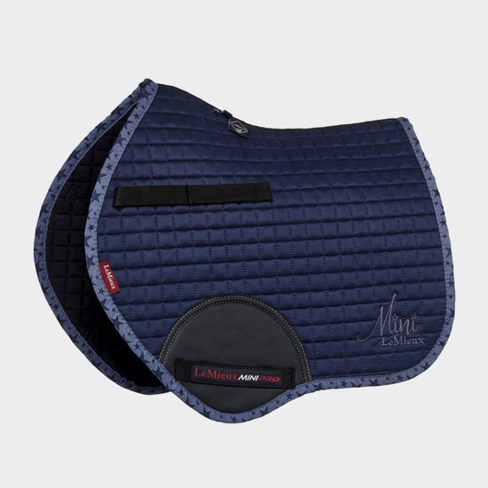 Mini Suede Jump Square Saddle Pad Indigo
