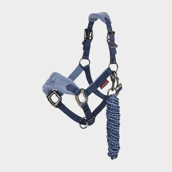 Mini Vogue Headcollar and Leadrope  Indigo