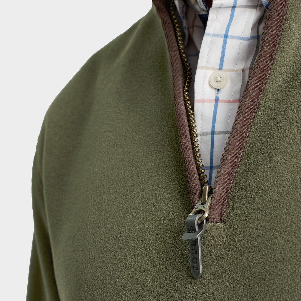 Mens Coxton Quarter Zip Fleece Sweatshirt Heritage Green