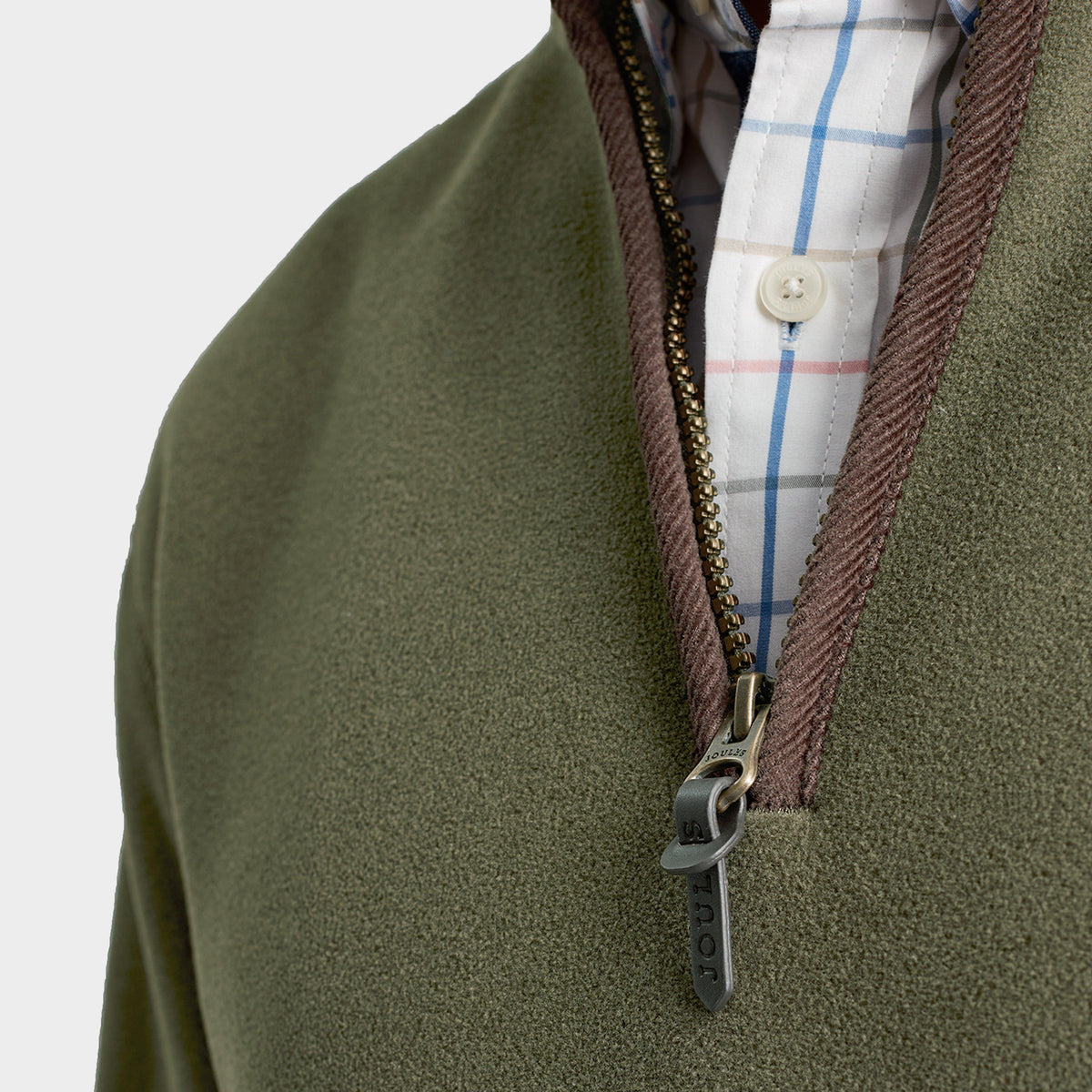 Mens Coxton Quarter Zip Fleece Sweatshirt Heritage Green