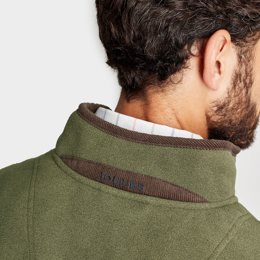 Mens Coxton Quarter Zip Fleece Sweatshirt Heritage Green