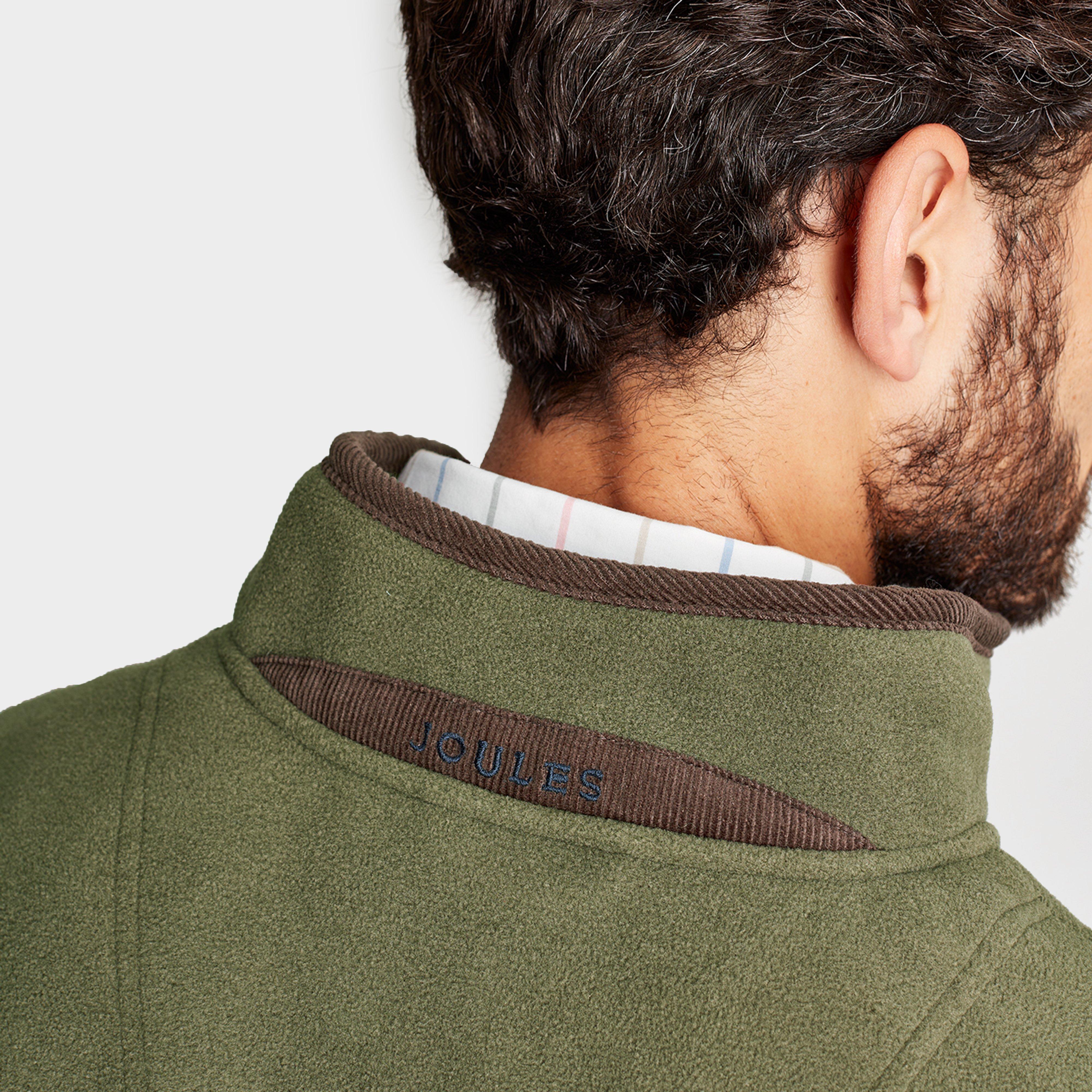 Mens Coxton Quarter Zip Fleece Sweatshirt Heritage Green