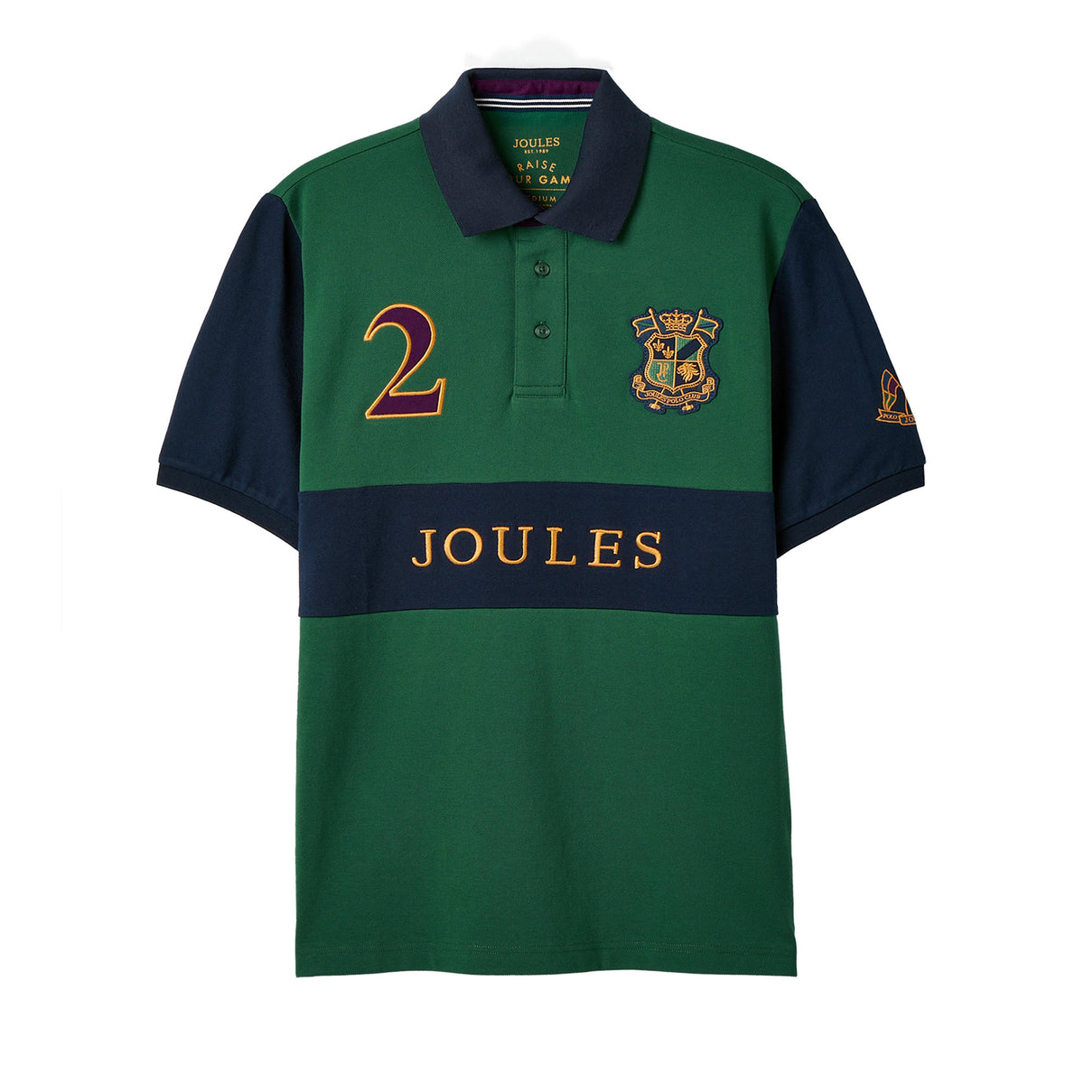 Mens Embellished Polo Shirt Green