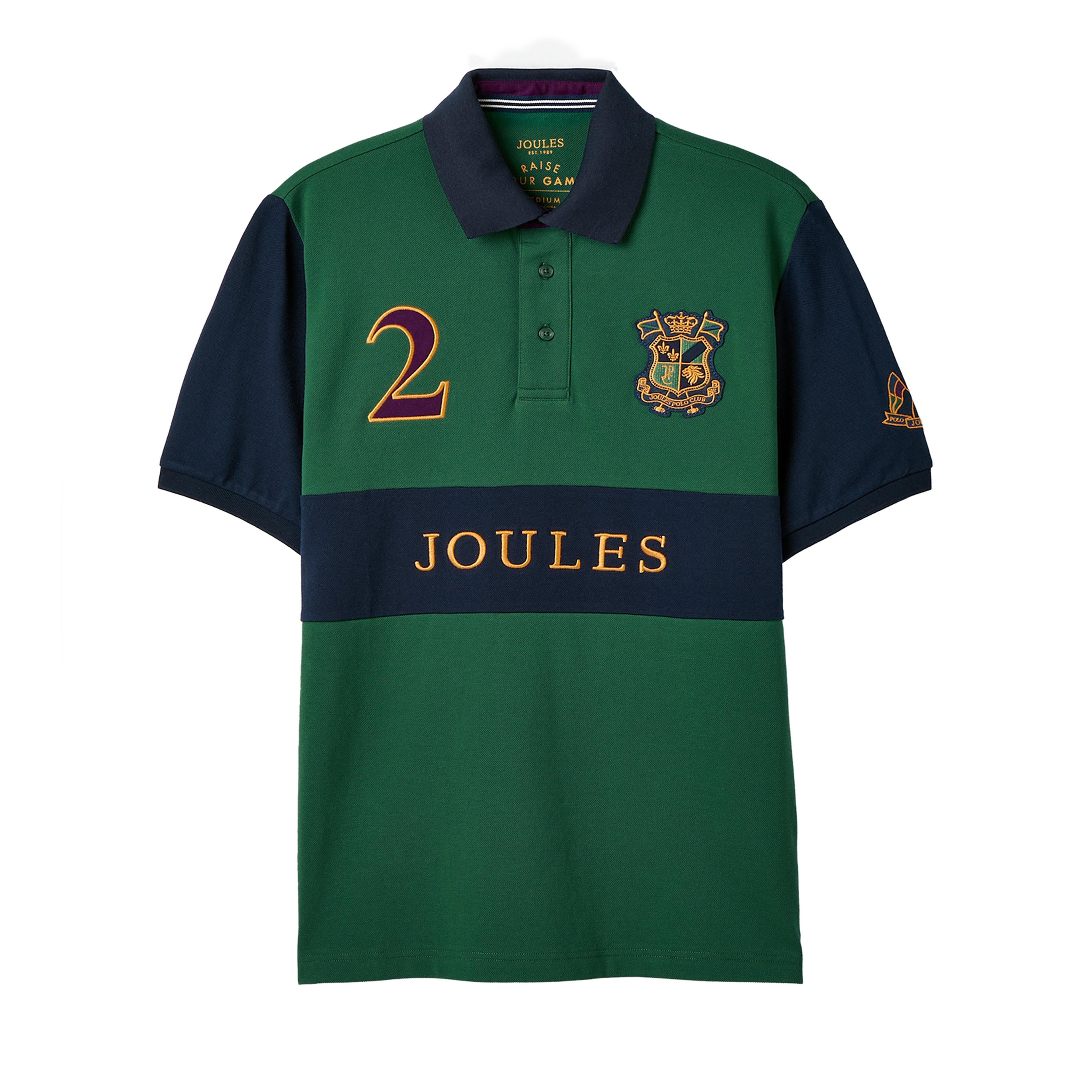 Mens Embellished Polo Shirt Green