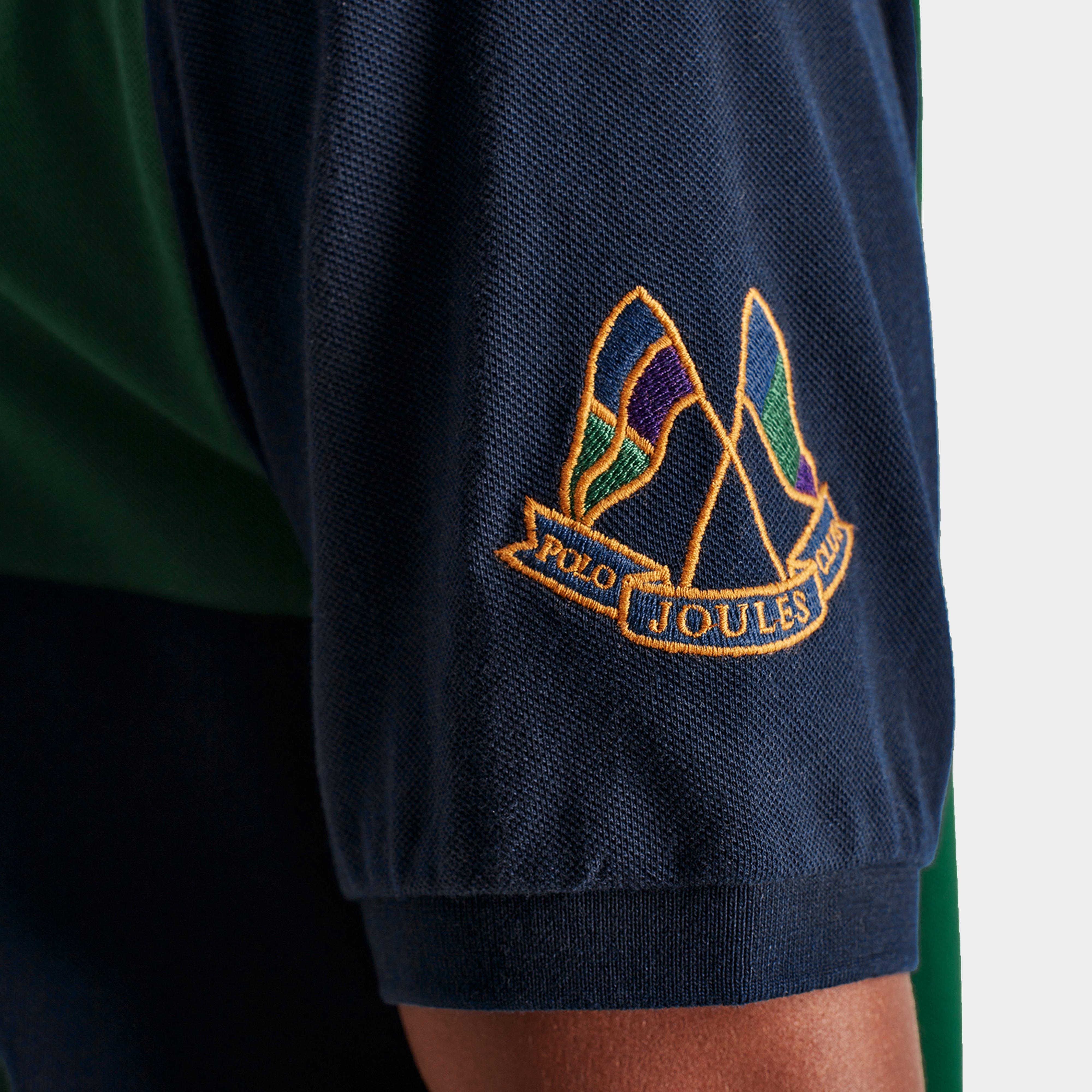 Mens Embellished Polo Shirt Green