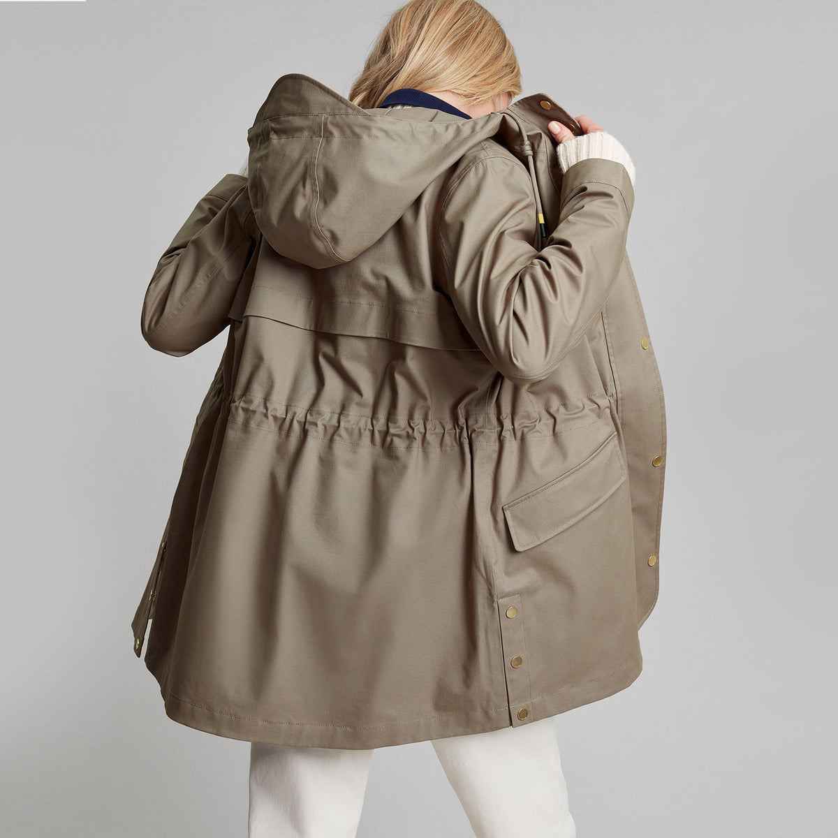 Womens Padstow Waterproof Raincoat Mushroom