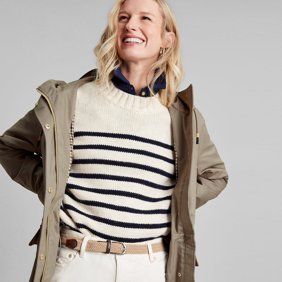 Womens Padstow Waterproof Raincoat Mushroom