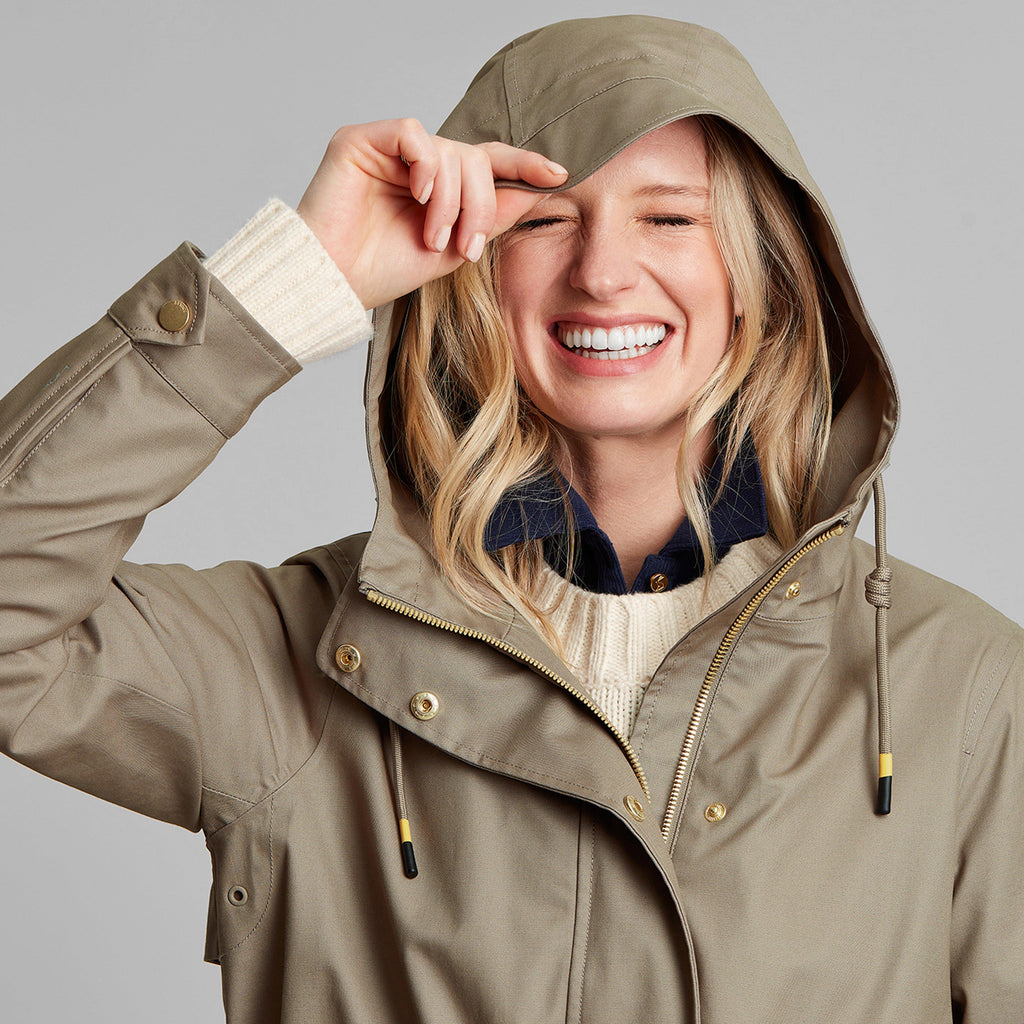 Womens Padstow Waterproof Raincoat Mushroom