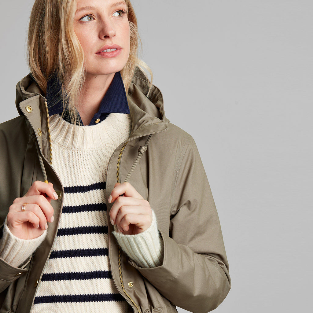 Womens Padstow Waterproof Raincoat Mushroom