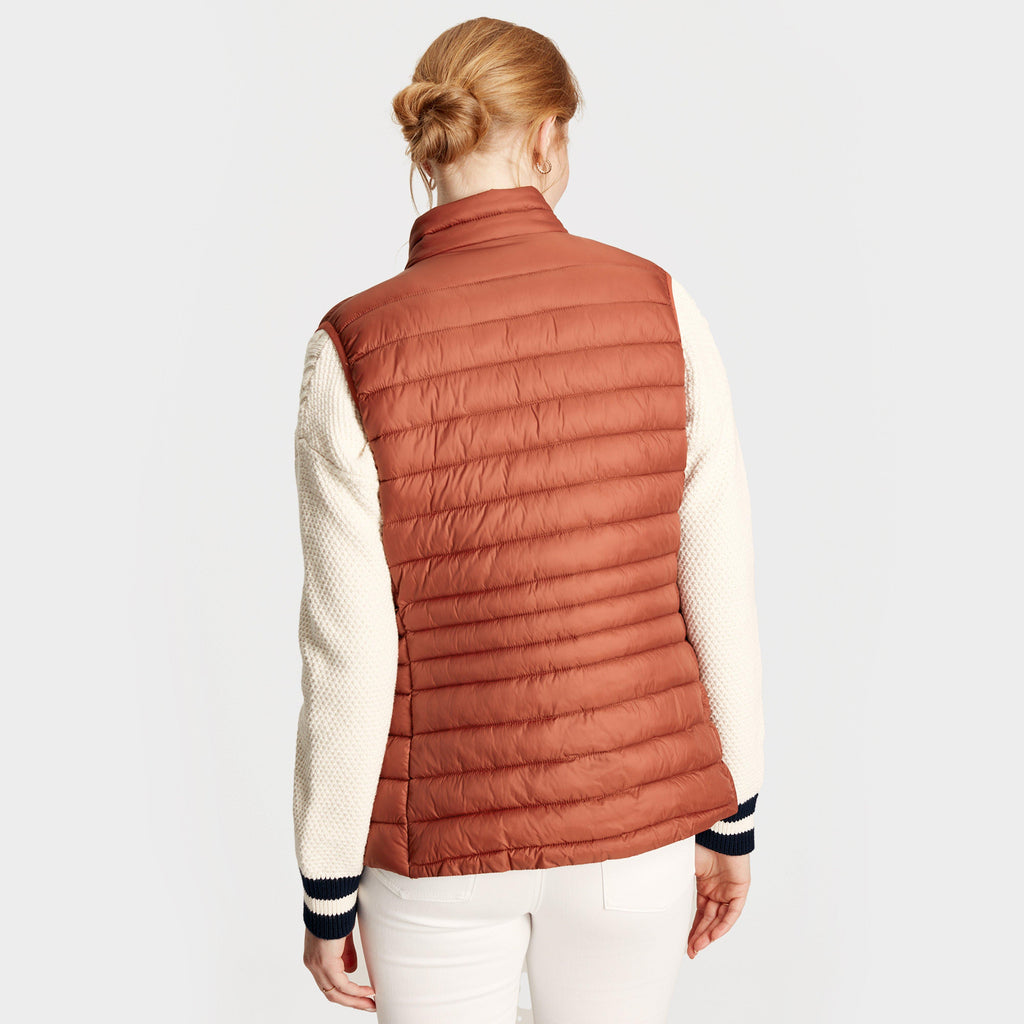 Womens Bramley Showerproof Packable Gilet Red