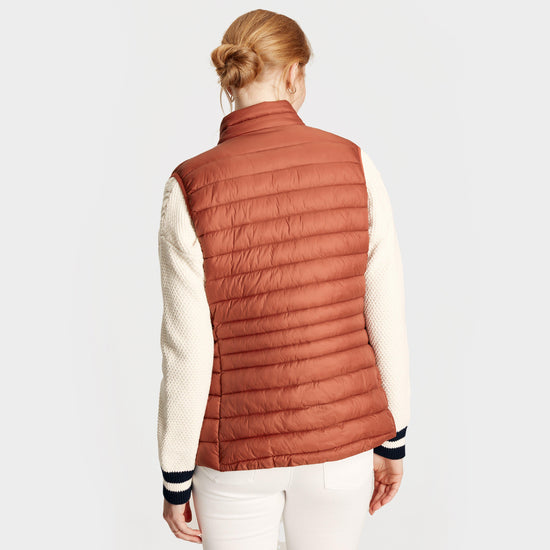Womens Bramley Showerproof Packable Gilet Red