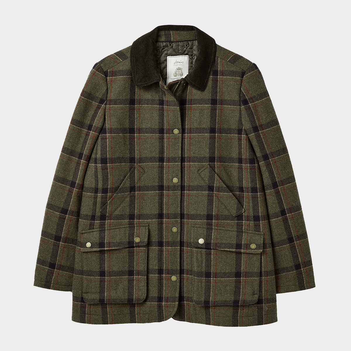 Womens Berkley Tweed Fieldcoat Green Tweed