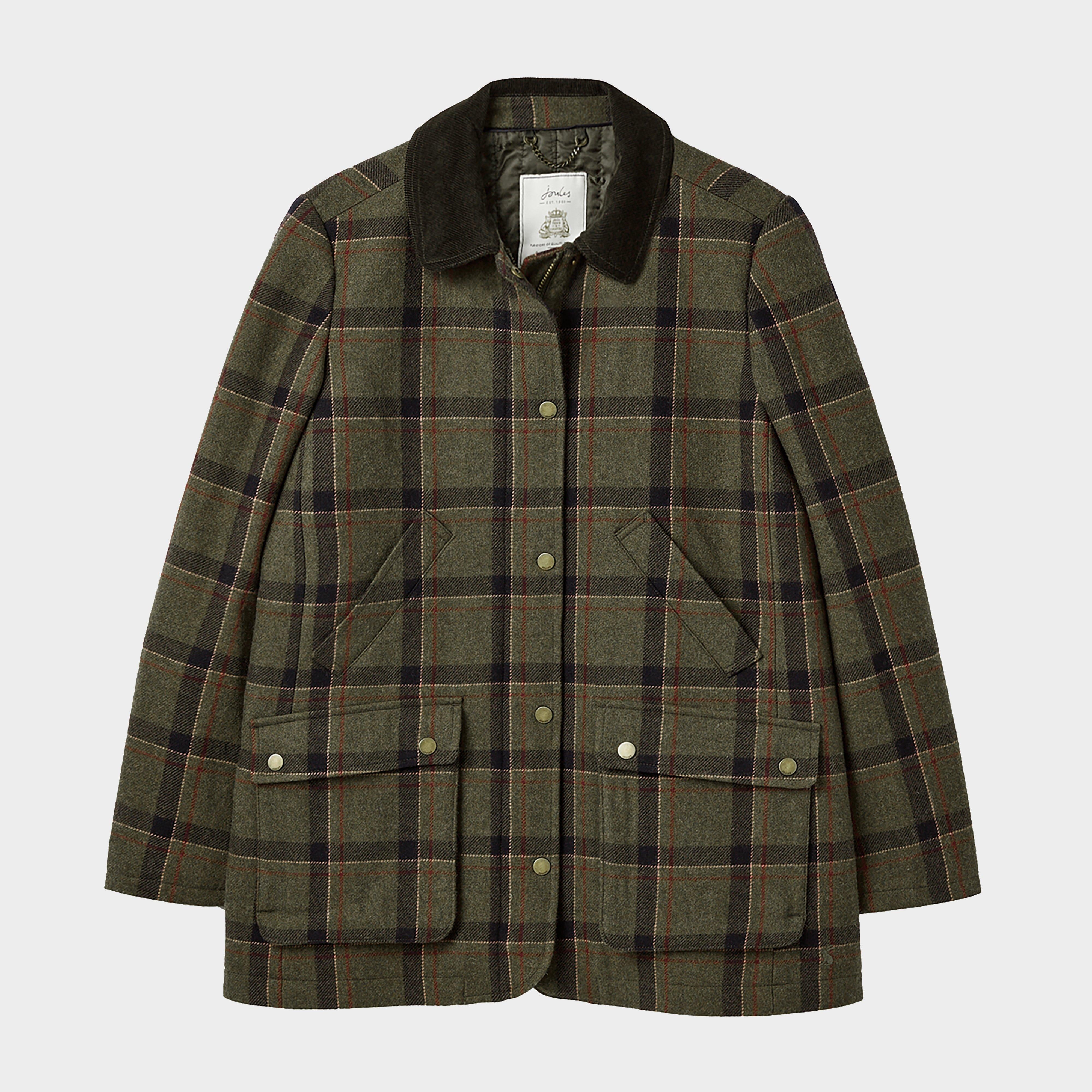 Womens Berkley Tweed Fieldcoat Green Tweed