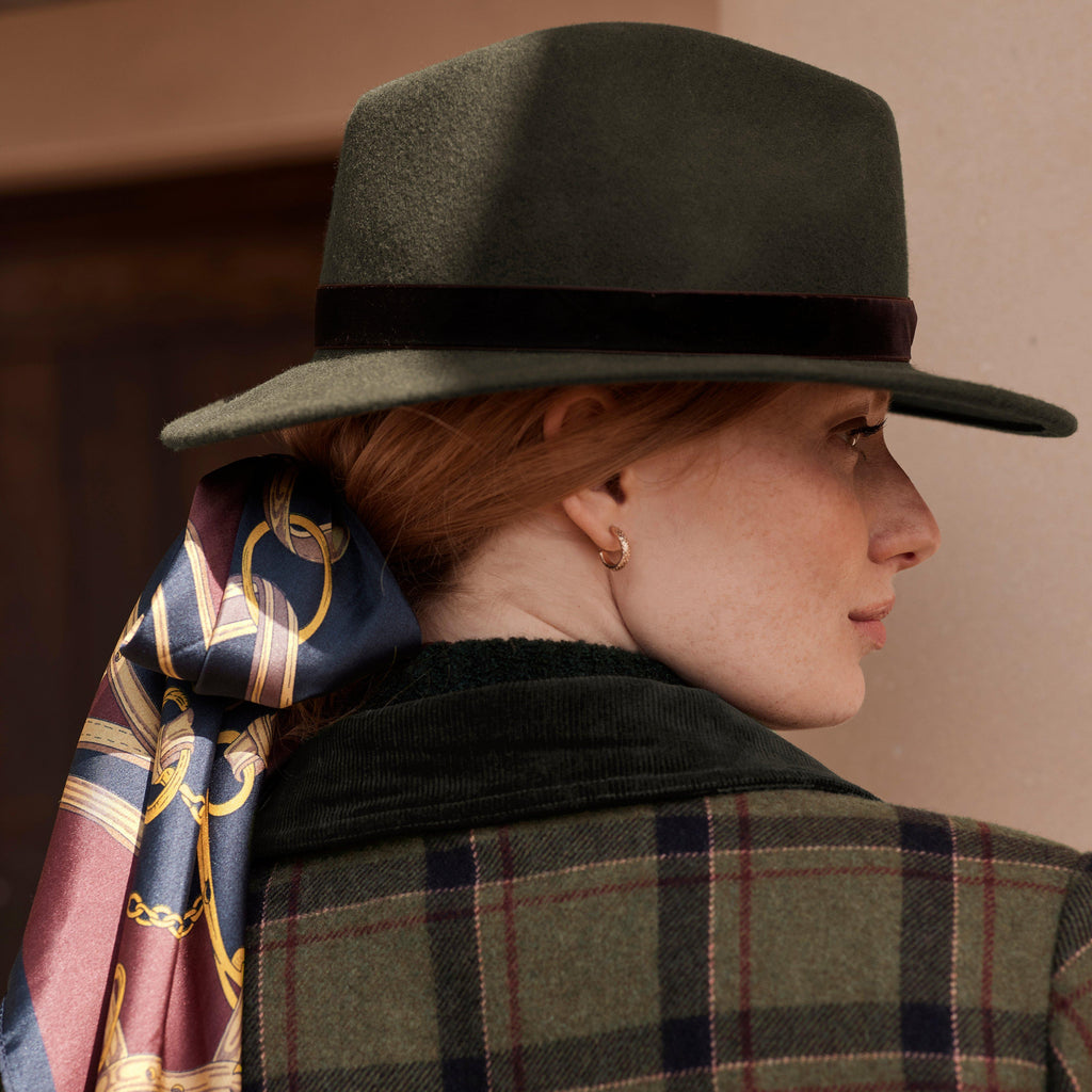 Womens Berkley Tweed Fieldcoat Green Tweed