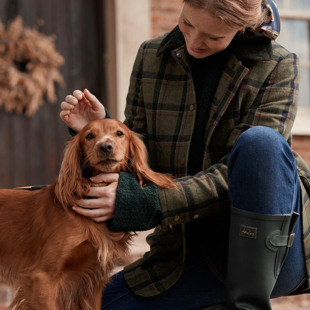 Womens Berkley Tweed Fieldcoat Green Tweed