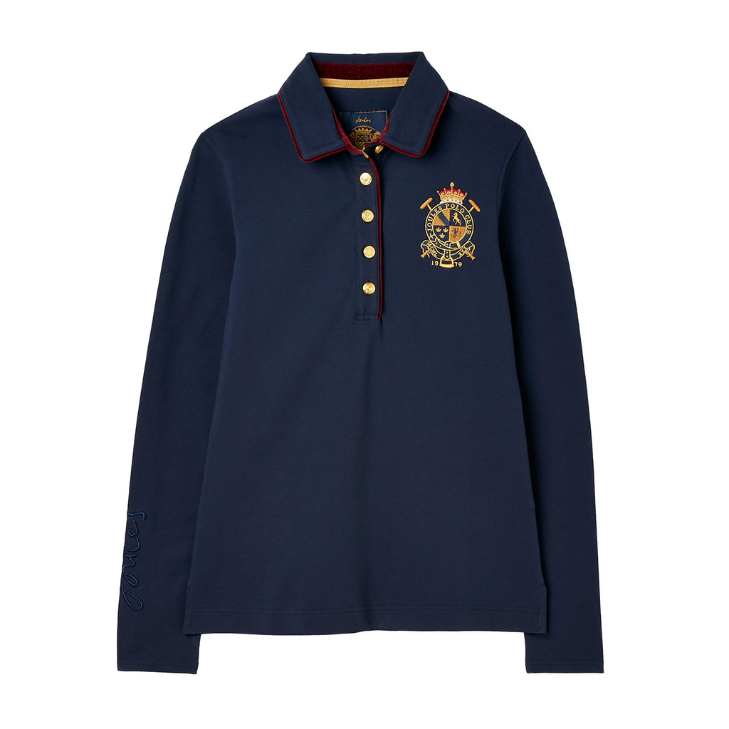 Womens Ashley Long Sleeved Polo Shirt French Navy