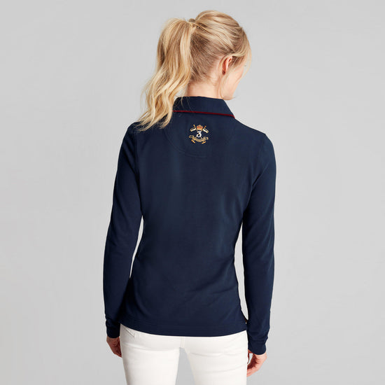 Womens Ashley Long Sleeved Polo Shirt French Navy