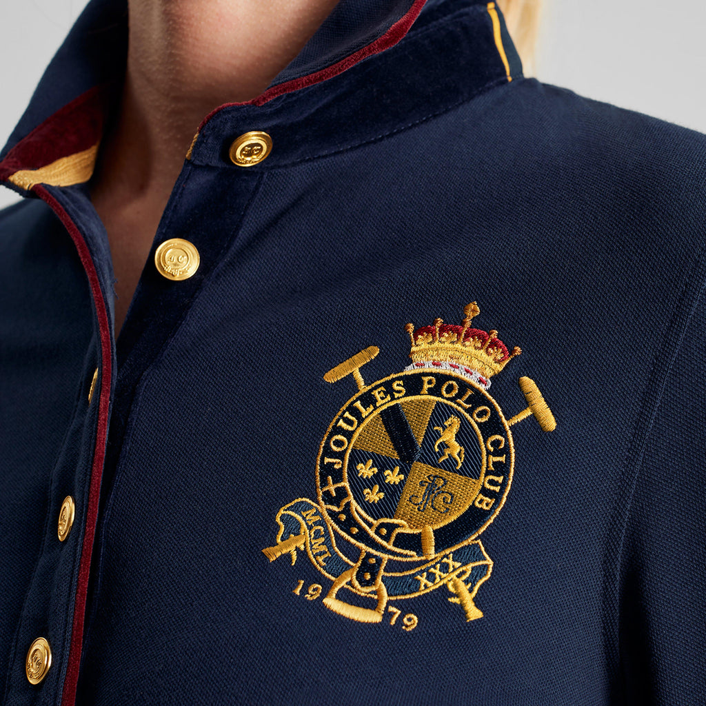 Womens Ashley Long Sleeved Polo Shirt French Navy