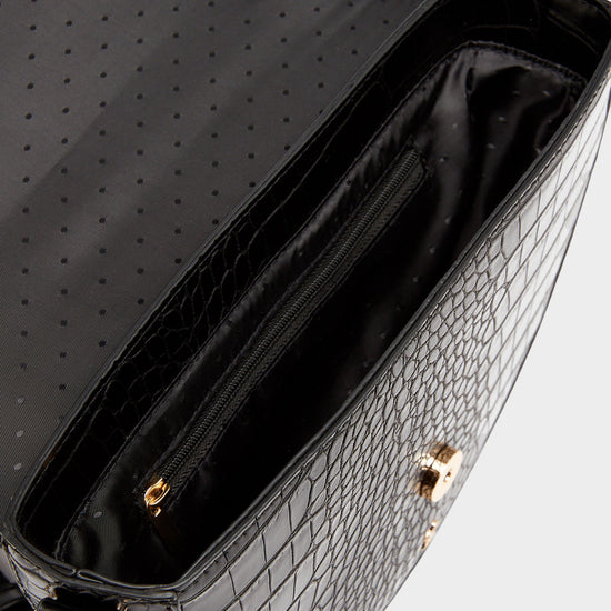 Clara Half Moon PU Bag Black