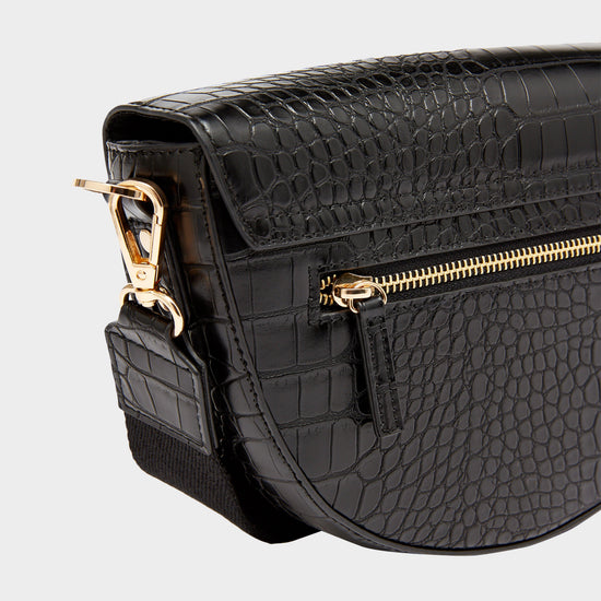 Clara Half Moon PU Bag Black