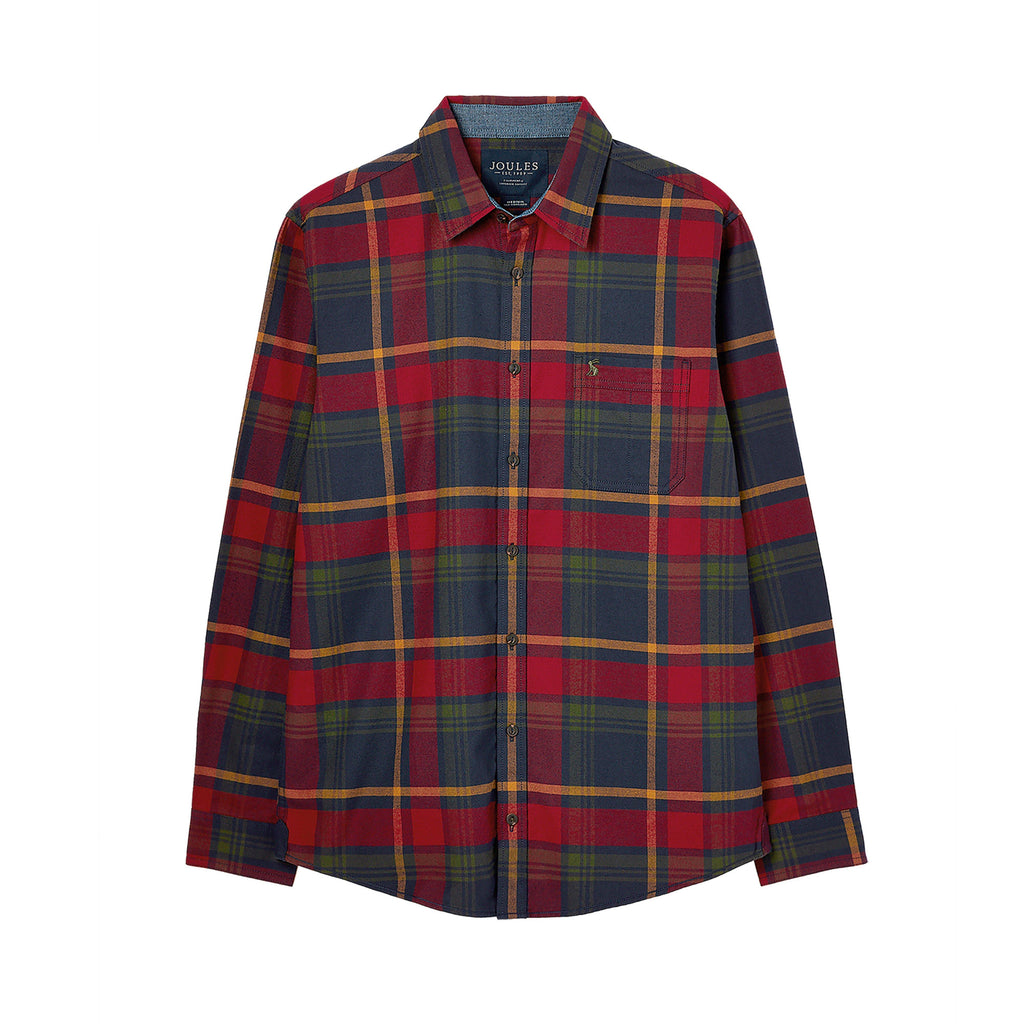Mens Buchannan Check Shirt Red