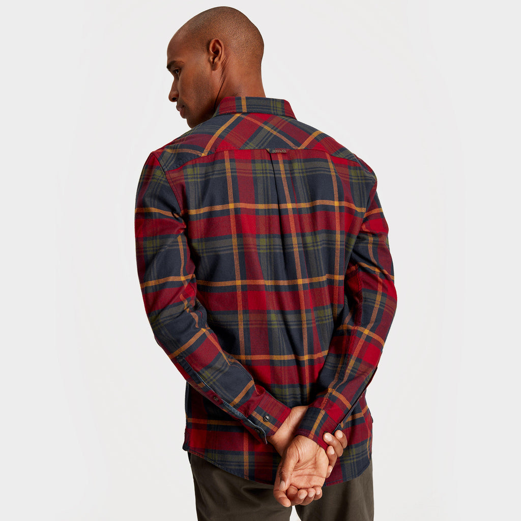 Mens Buchannan Check Shirt Red