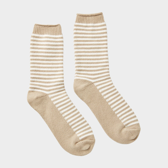 Womens Cosy Soft Handle Bed Socks Cream