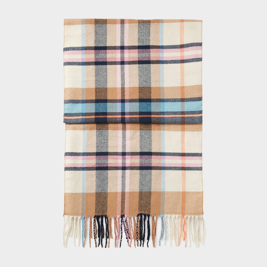 Womens Langtree Scarf Cream Check