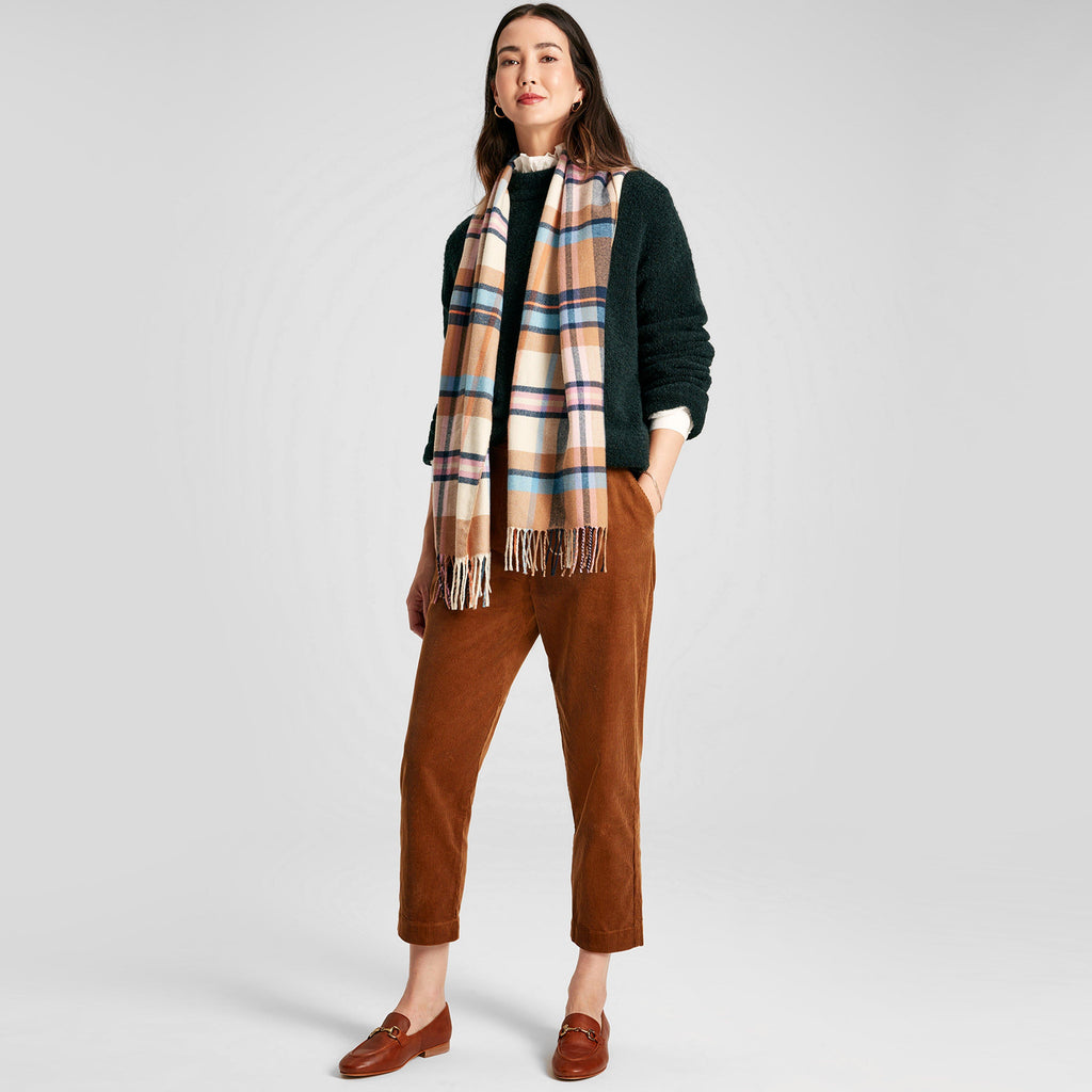 Womens Langtree Scarf Cream Check
