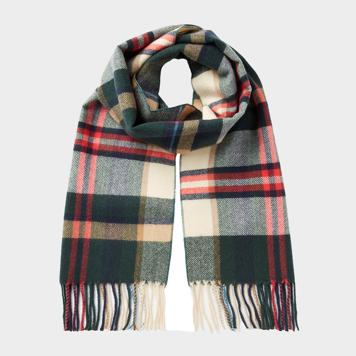 Womens Langtree Scarf Green Check