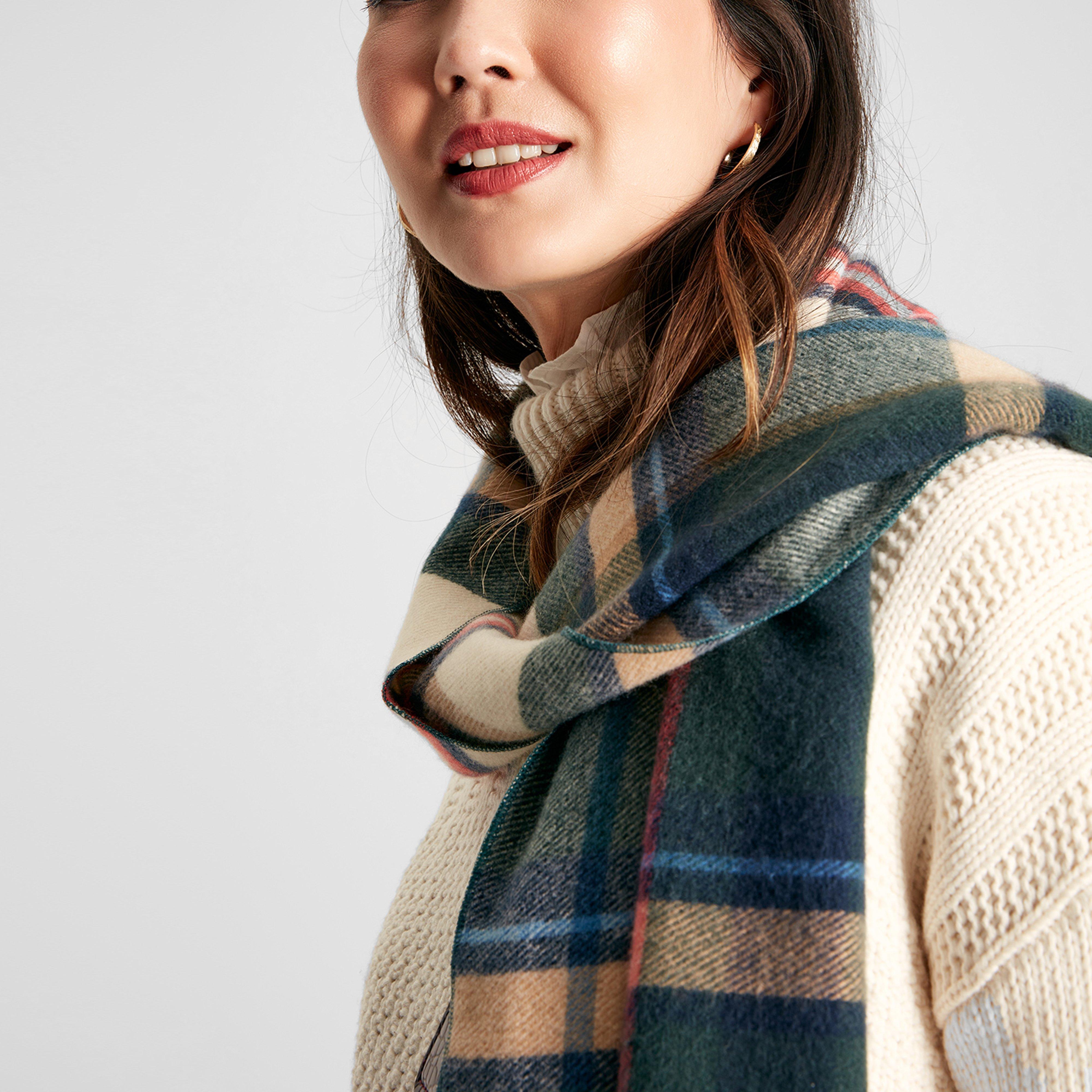 Womens Langtree Scarf Green Check