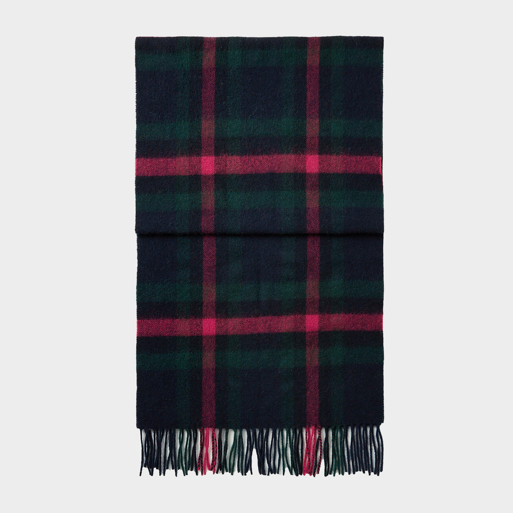 Womens Langtree Scarf Navy Pink Check