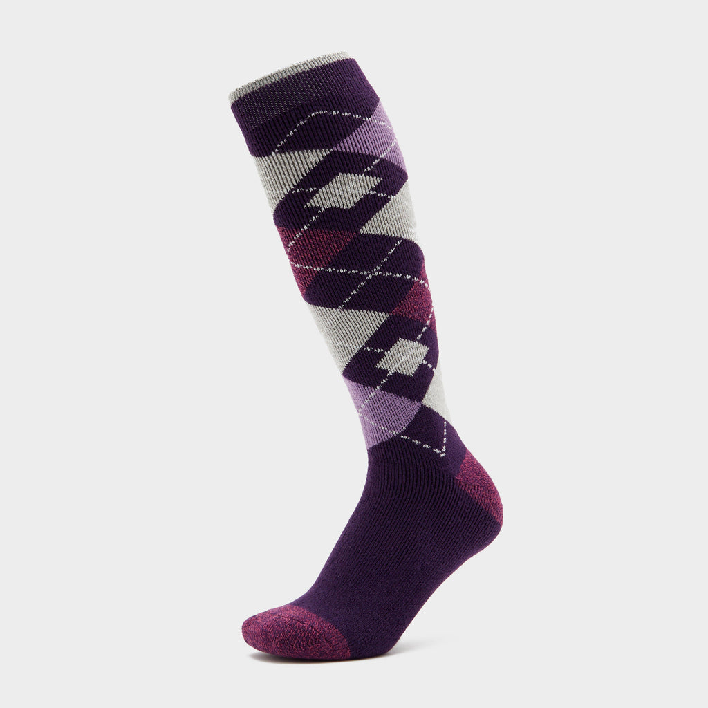 Womens Earlton Argyle Socks Purple
