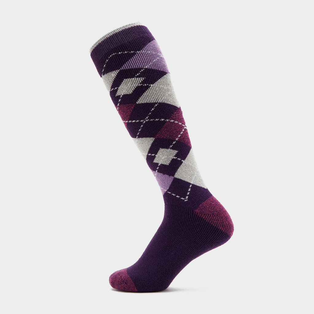 Womens Earlton Argyle Socks Purple