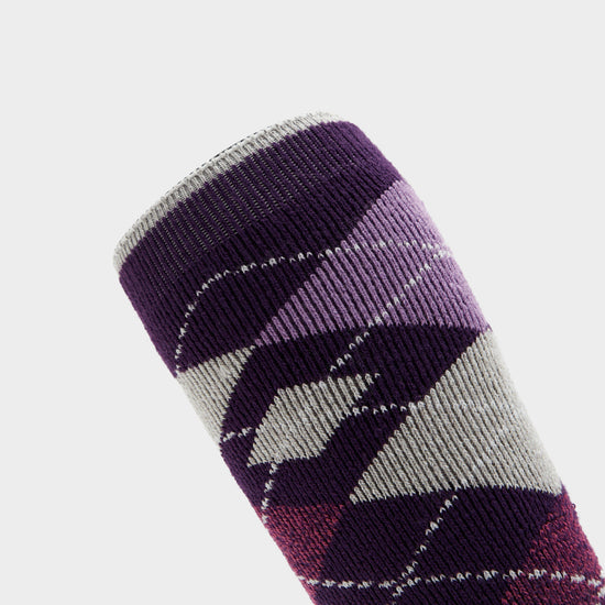 Womens Earlton Argyle Socks Purple