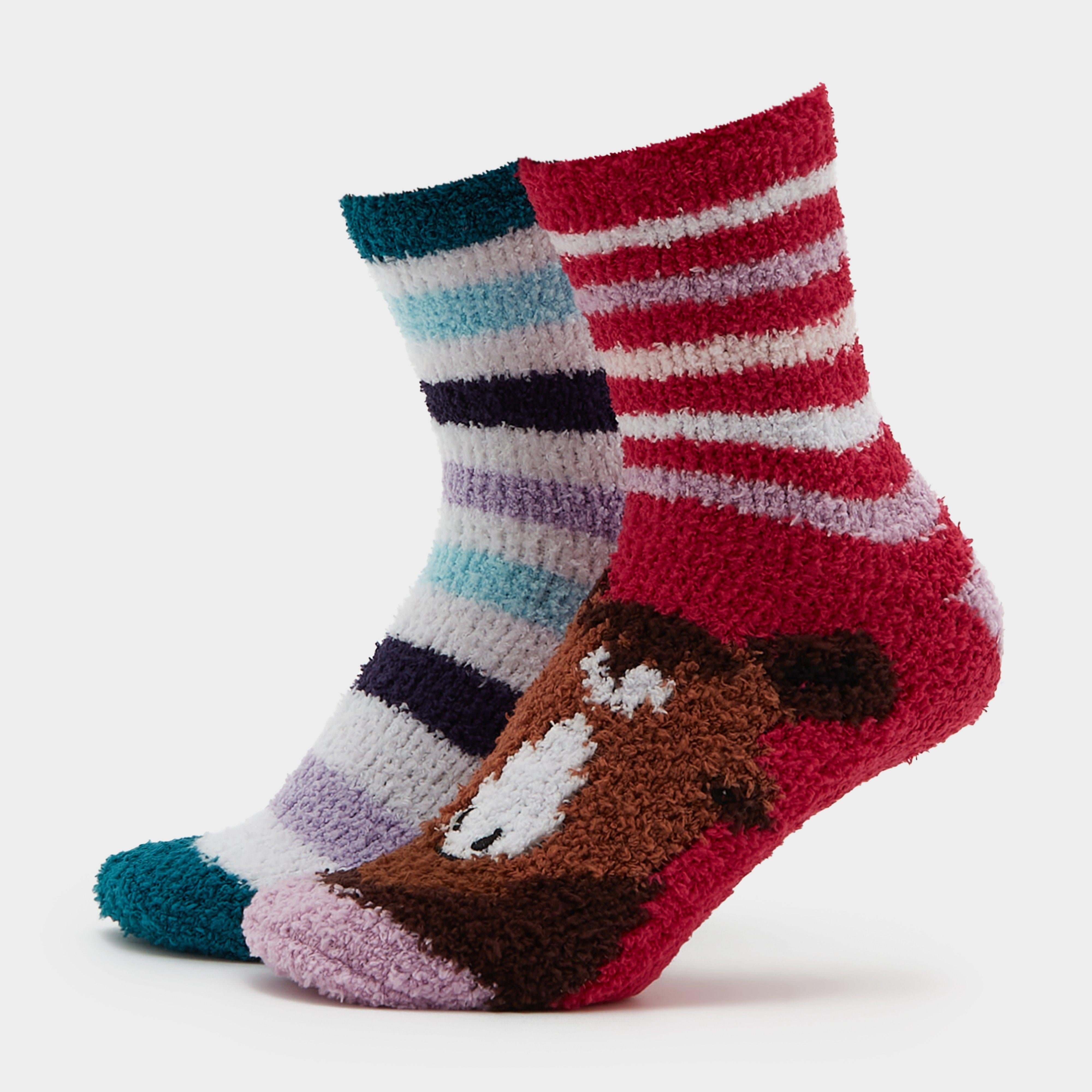 Womens Lounge Socks 2 Pack Horse
