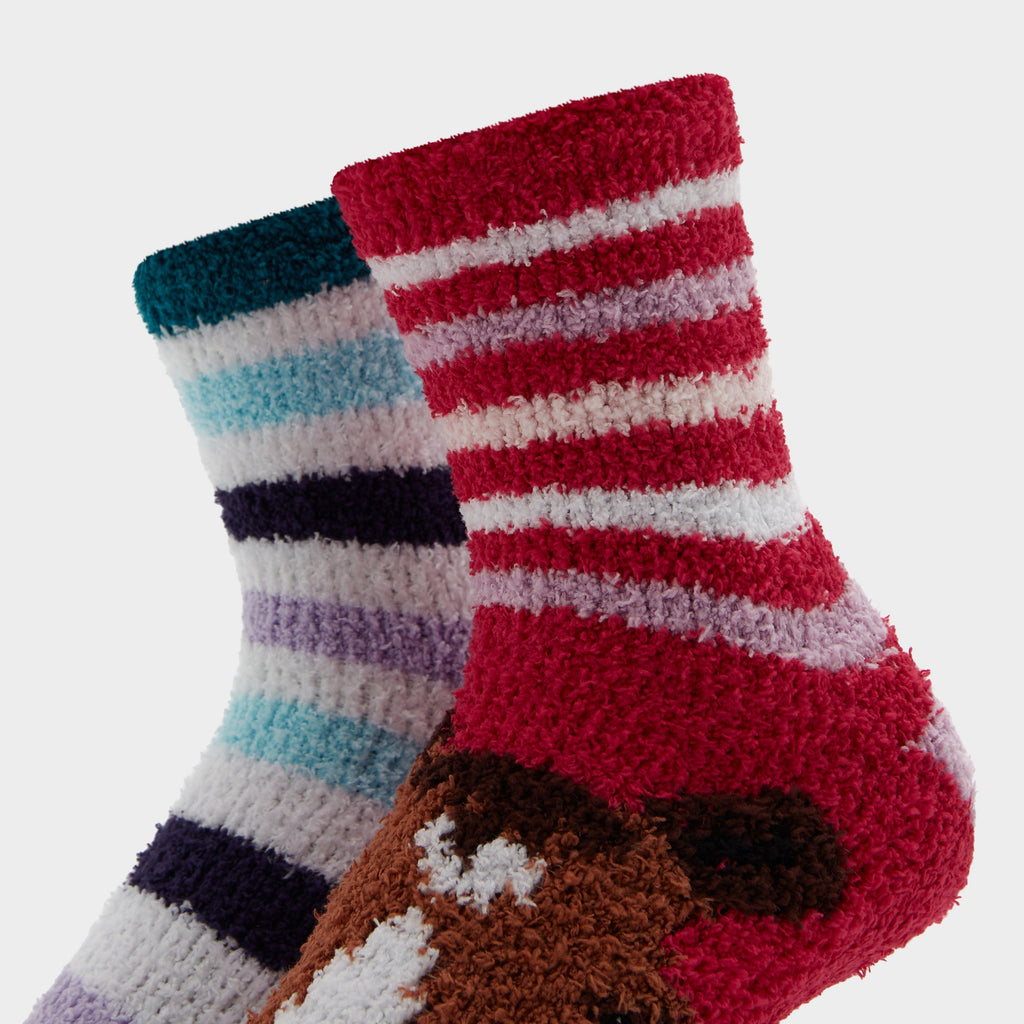 Womens Lounge Socks 2 Pack Horse
