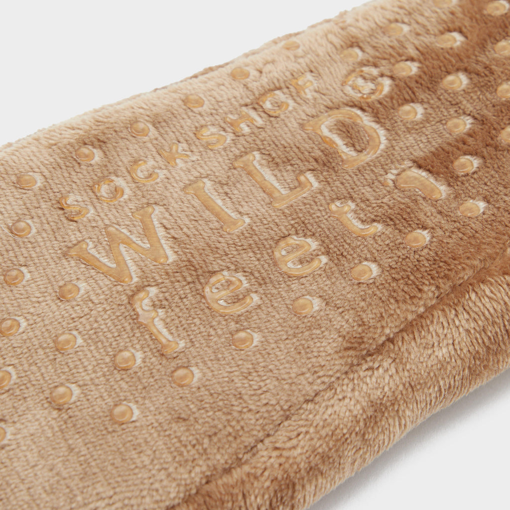 Womens Wild Feet Fluffy Footsie Slippers Dog