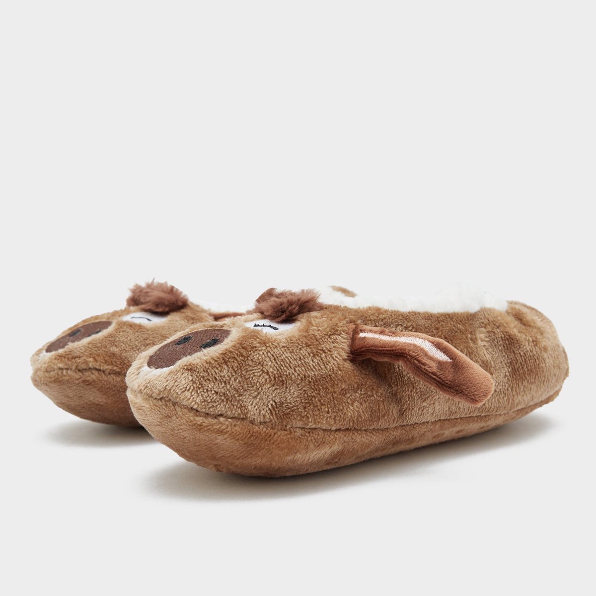 Womens Wild Feet Fluffy Footsie Slippers Donkey