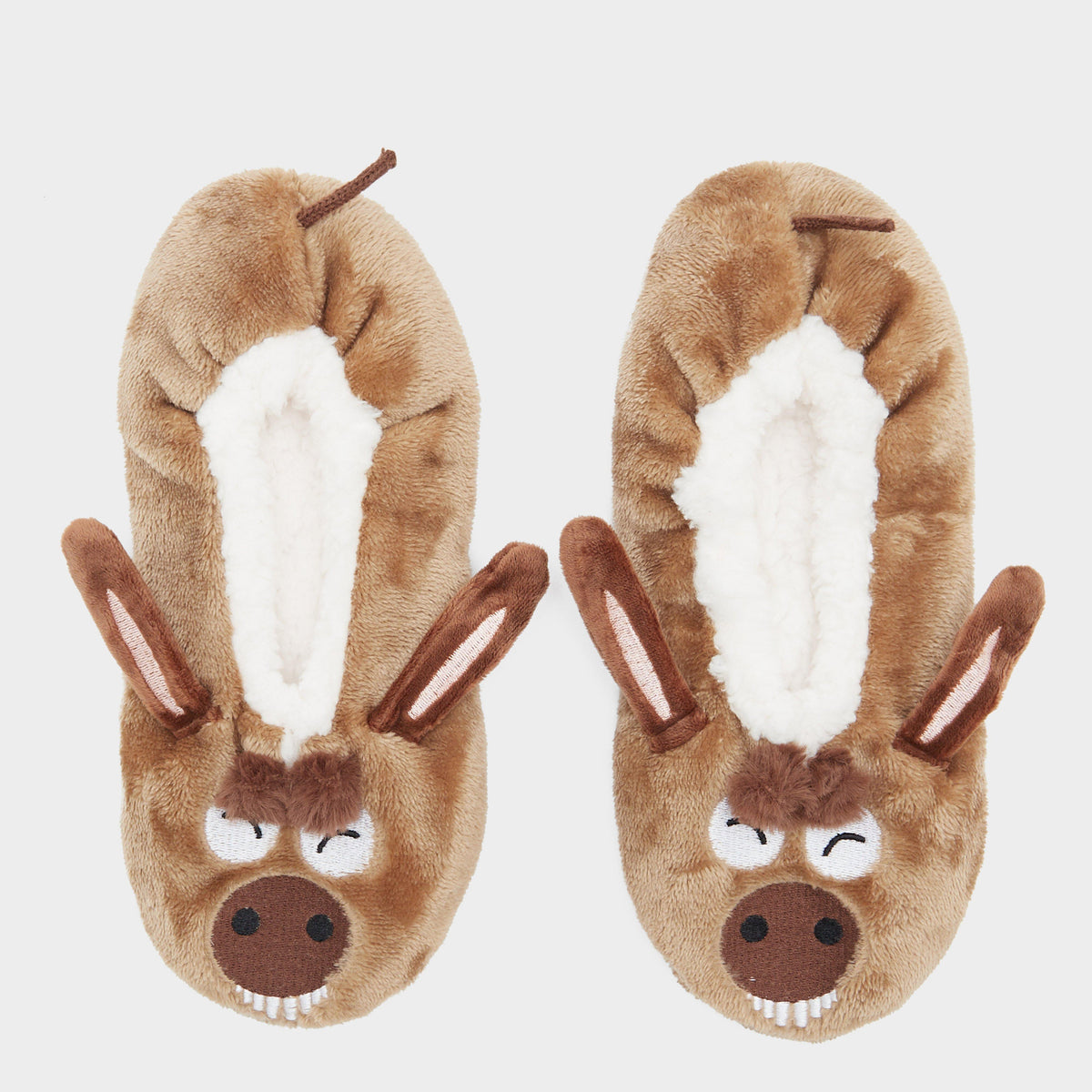 Womens Wild Feet Fluffy Footsie Slippers Donkey