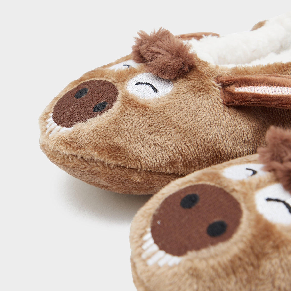 Womens Wild Feet Fluffy Footsie Slippers Donkey