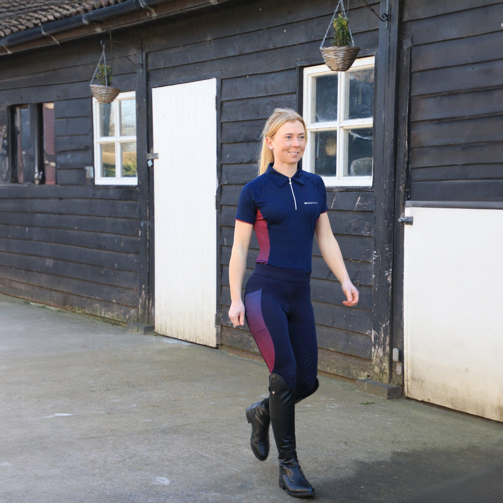 Womens Synergy Elevate Riding Tights Navy Fig